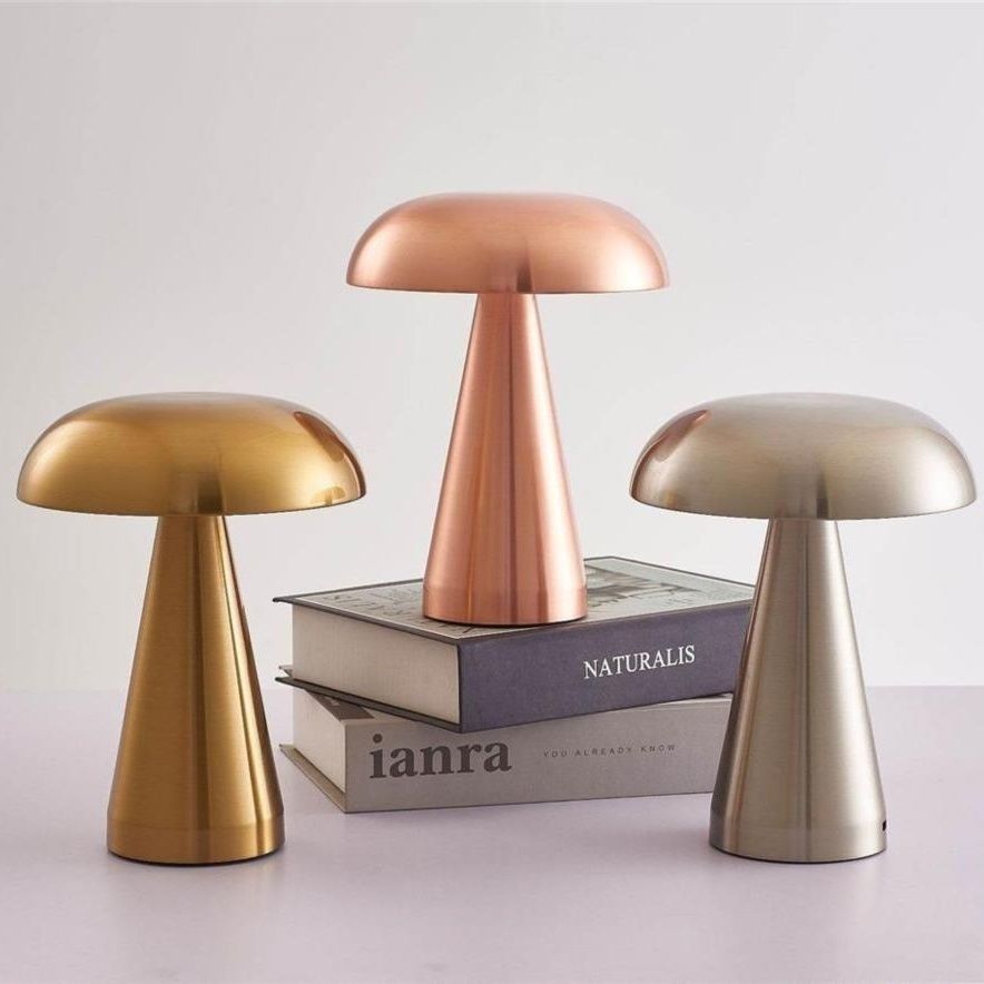 Portable LED Mushroom Bud Touch Table Lamp