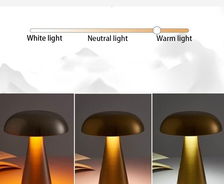 Portable LED Mushroom Bud Touch Table Lamp